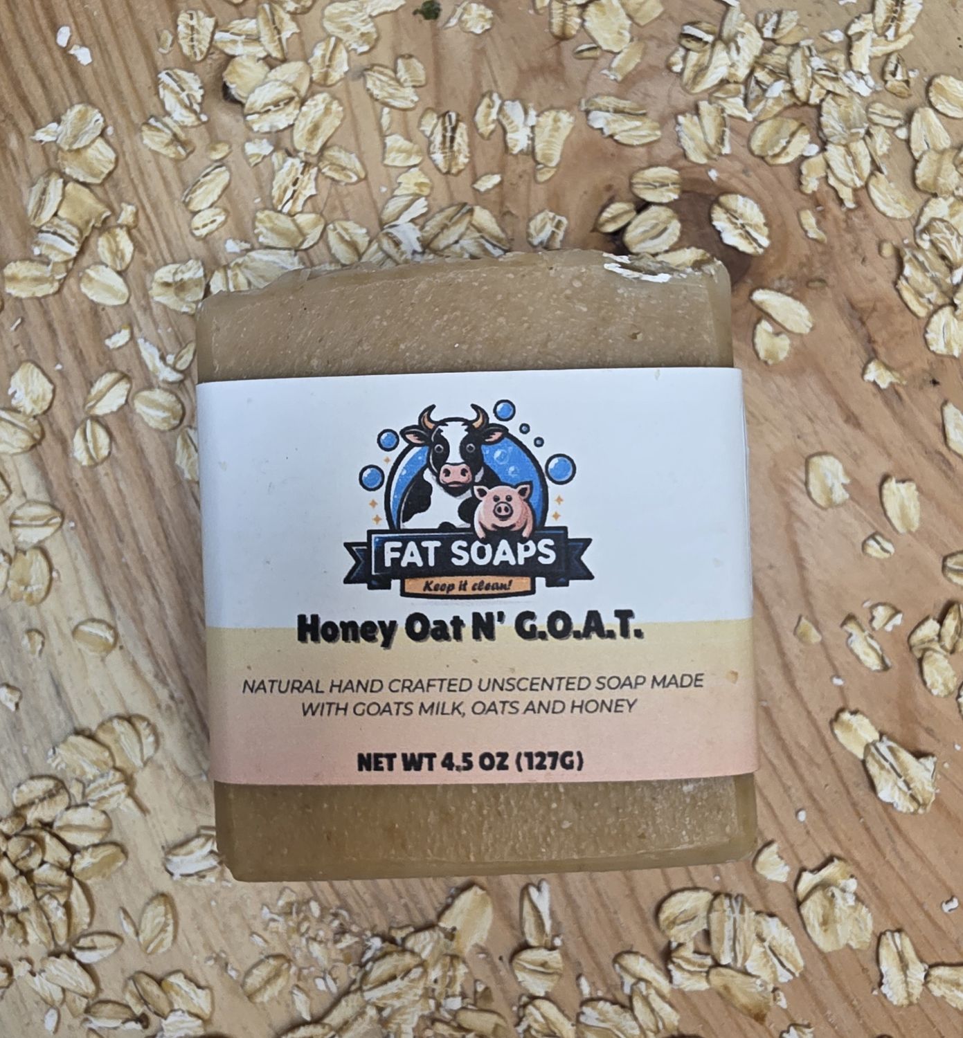 Honey Oat N' G.O.A.T. Natural Unscented Soap